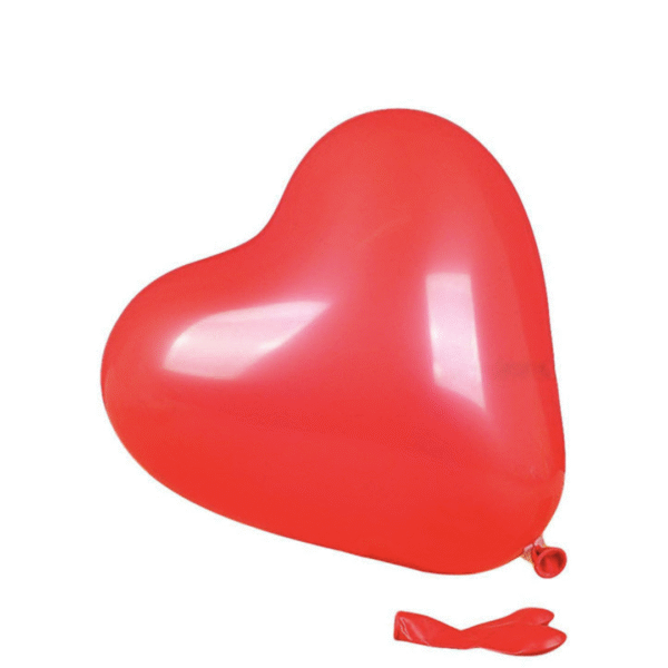 red latex heart balloons – pack of 25