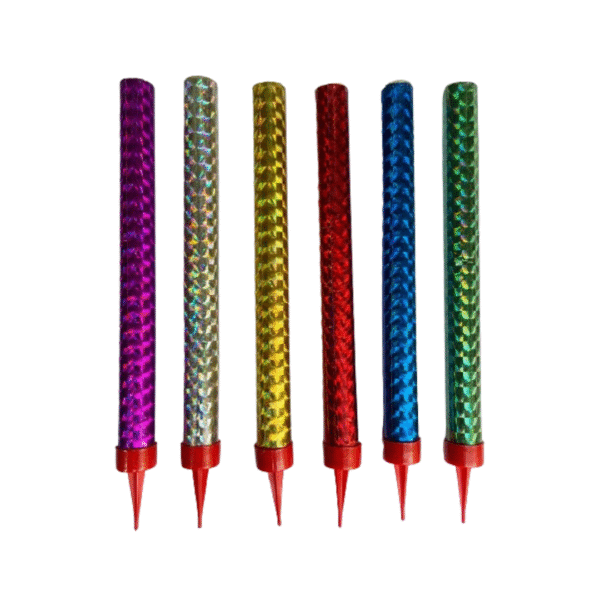 sparkle candles pack of 6 15cm