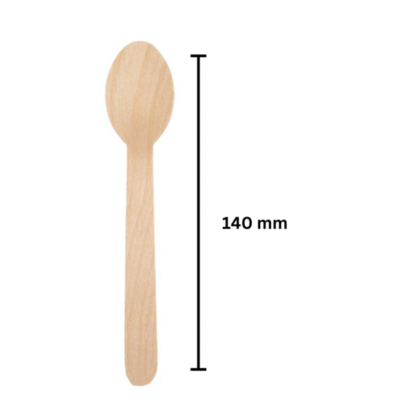 wooden spoons 140mm – 100 pcs per pack